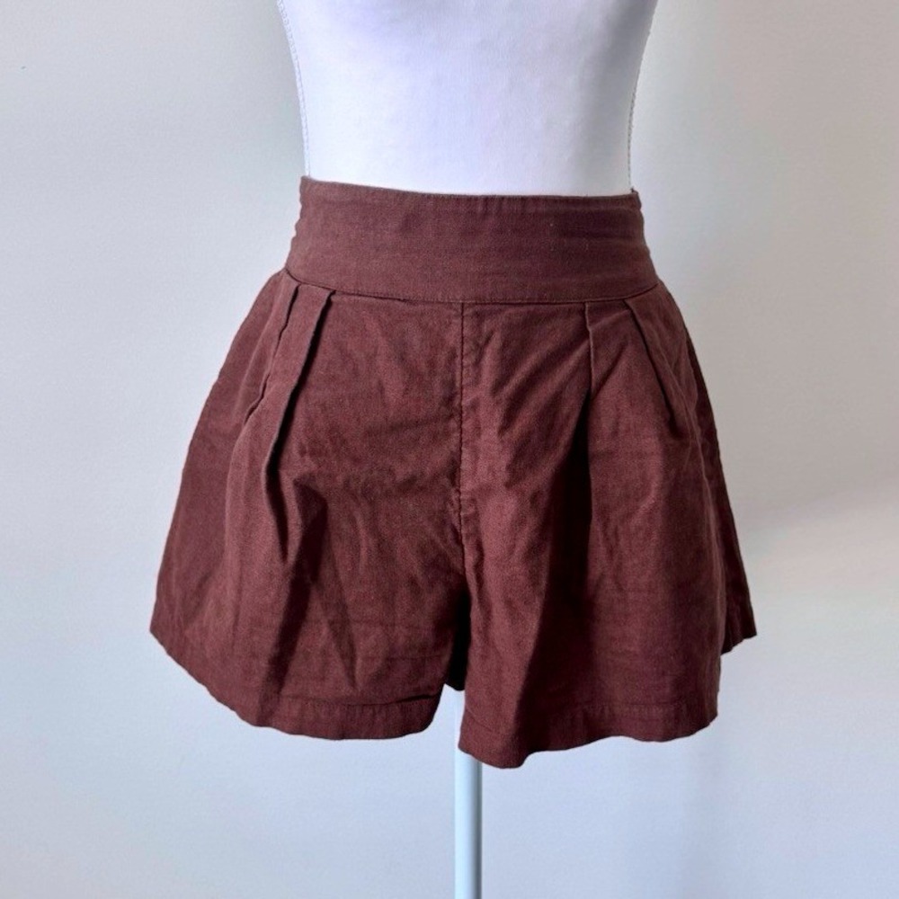 Abercrombie Oversized Set 2pc Linen Blend Button Down + Pleated Shorts Sz S - Picture 7 of 12